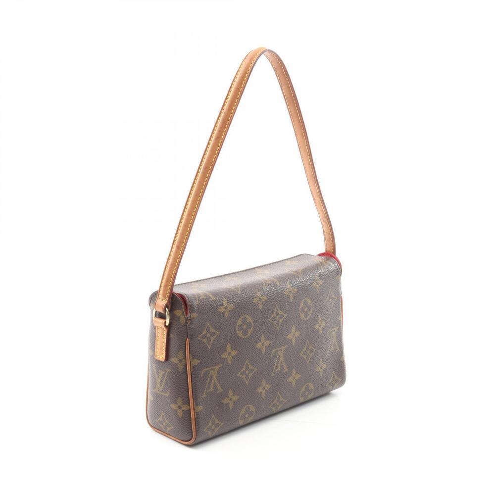Louis Vuitton Recital Brown Handbag Monogram Leather Canvas
